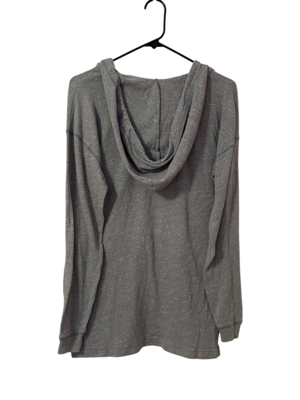 PINK Gray LOVE PINK V Neck Slouchy Athletic Hoodie - Picture 2 of 12